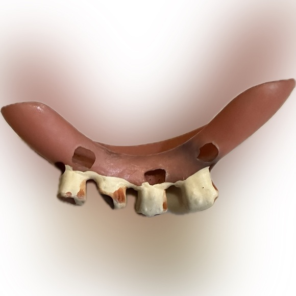 VTG HALLOWEEN COSTUME STAGE ACT DRESS UP FAKE ROTTEN TEETH MOUTH PIECE CAVITIES - Picture 3 of 5